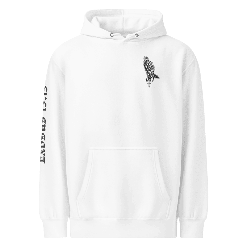 EDODUS 15:13 black on white hoodie