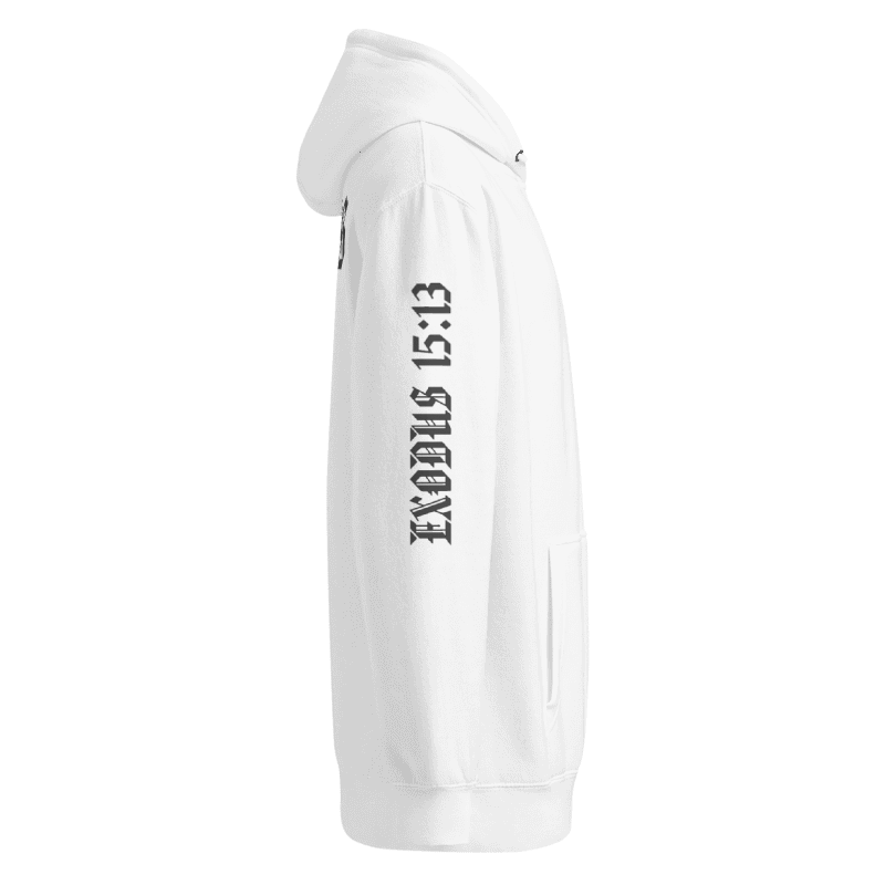EDODUS 15:13 black on white hoodie